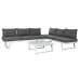 Wohnzimmer Sitzgruppe mit Tisch Home ESPRIT Metall 130 x 68 x 65 cm