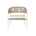 Set stolu, lavice a dvou židlí Home ESPRIT Hliník Sklo Umělý ratan 126 x 63 x 67 cm
