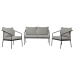 Set stolu, lavice a dvou židlí Home ESPRIT Ocel 121 x 70 x 75 cm