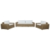 Sofa og bordsett Home ESPRIT Krystall syntetisk rotting 248 x 85 x 80 cm