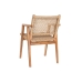 Chair with Armrests DKD Home Decor Beige Natural 55 x 60 x 85 cm