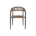 Židle Home ESPRIT Kaštanová Černý Hliník Ratan 56 x 60 x 78 cm