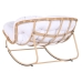 Cadeira de baloiço Home ESPRIT Branco Castanho Aço 108 x 108 x 80 cm