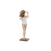 Figura Decorativa Home ESPRIT Blanco Beige Mujer Mediterráneo 8 x 6,5 x 24,5 cm (2 Unidades)