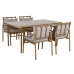Ensemble Table + 4 Chaises Home ESPRIT Aluminium 160 x 90 x 75 cm (5 Pièces)