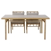 Stůl se 4 židlemi Home ESPRIT Hliník 160 x 90 x 75 cm (5 Kusy)