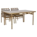 Stůl se 4 židlemi Home ESPRIT Hliník 160 x 90 x 75 cm (5 Kusy)