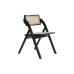 Складной стул DKD Home Decor Чёрный Натуральный ротанг Древесина вяза 53 x 60 x 79 cm