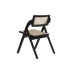 Складной стул DKD Home Decor Чёрный Натуральный ротанг Древесина вяза 53 x 60 x 79 cm