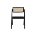 Folding Chair DKD Home Decor Black Natural Rattan Elm wood 53 x 60 x 79 cm