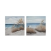 Pânză DKD Home Decor 100 x 2,8 x 100 cm Plajă Mediterană (2 Unități)