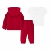 Αθλητικό Σετ για Μωρό Jordan Essentials Fleeze Box Λευκό Κόκκινο