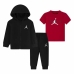 Conjunto Deportivo para Bebé Jordan Essentials Fleeze Box Negro Rojo