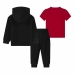 Ensemble de Sport pour Bébé Jordan Essentials Fleeze Box Noir Rouge