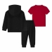 Sportstøj til Baby Jordan Essentials Fleeze Box Sort Rød