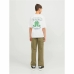 T-Shirt met Korte Mouwen voor kinderen Jack & Jones Jorcole Back Print Wit Groen