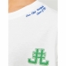 Camiseta de Manga Corta Infantil Jack & Jones Jorcole Back Print Blanco Verde