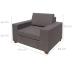 Garden sofa Io Brown Aluminium textilene 110 x 88 x 70 cm