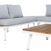 Garden sofa Saskia White Wood Aluminium 260 x 70 x 70 cm