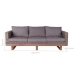 Garden sofa Patsy Grey Aluminium Rattan Acacia 220 x 89 x 64,50 cm