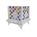 Lâmpada de mesa DKD Home Decor 18 x 18 x 46 cm Metal Branco Multicolor 220 V 50 W