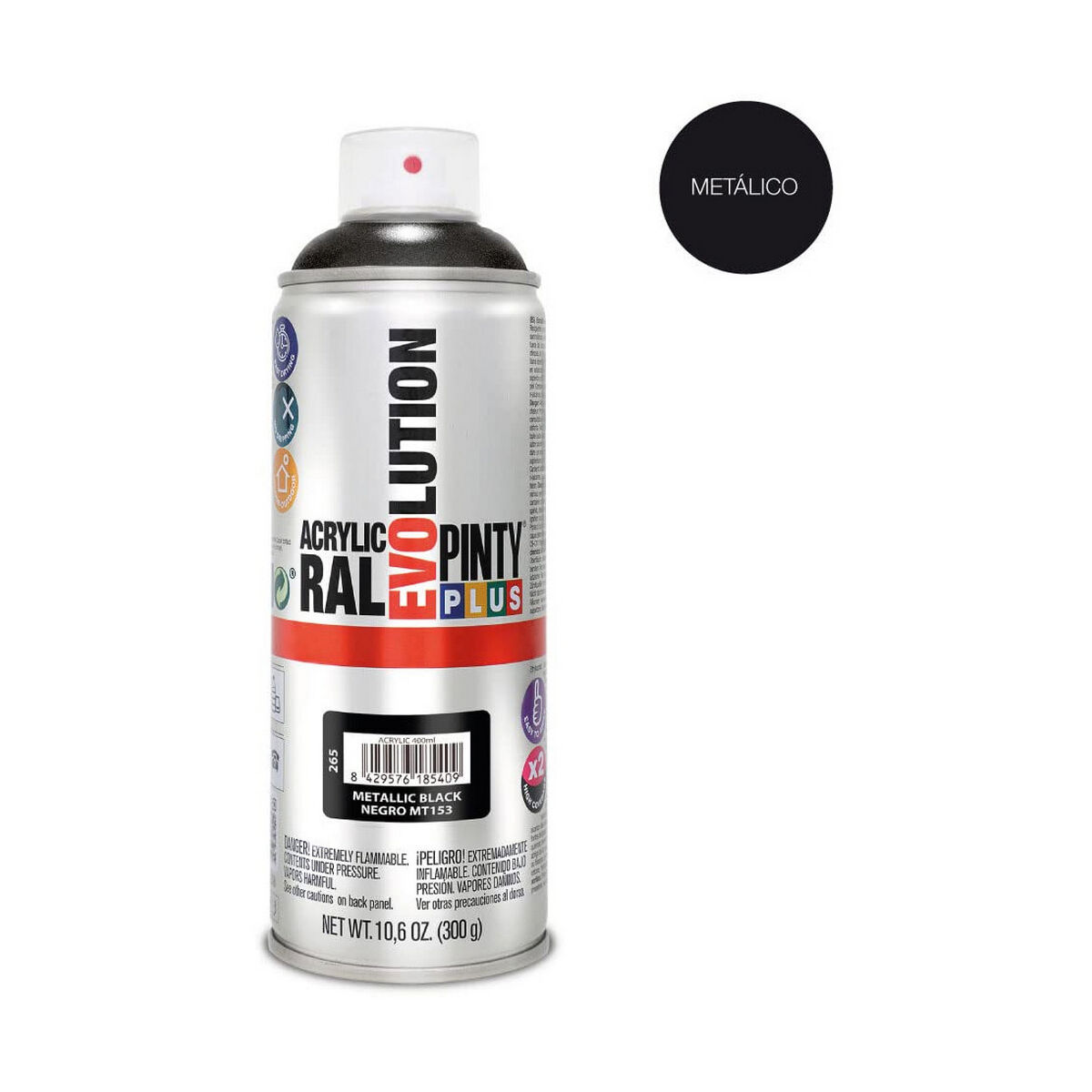 Spraymaling Pintyplus Evolution MT153 Metallic 400 ml Sort