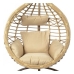 Piekares dārza krēsls DKD Home Decor Bēšs Brūns Daudzkrāsains Alumīnijs sintētiska rotangpalma 90 x 70 x 110 cm