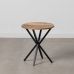Postranní stolek Černý Přírodní Dřevo Kov Železo Dřevo a kov mangové dřevo 43 x 43 x 49 cm