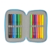 Creion dublu Stitch Albastru 12.5 x 19.5 x 4 cm (28 Piese)