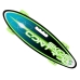 Skateboard Stamp Grøn