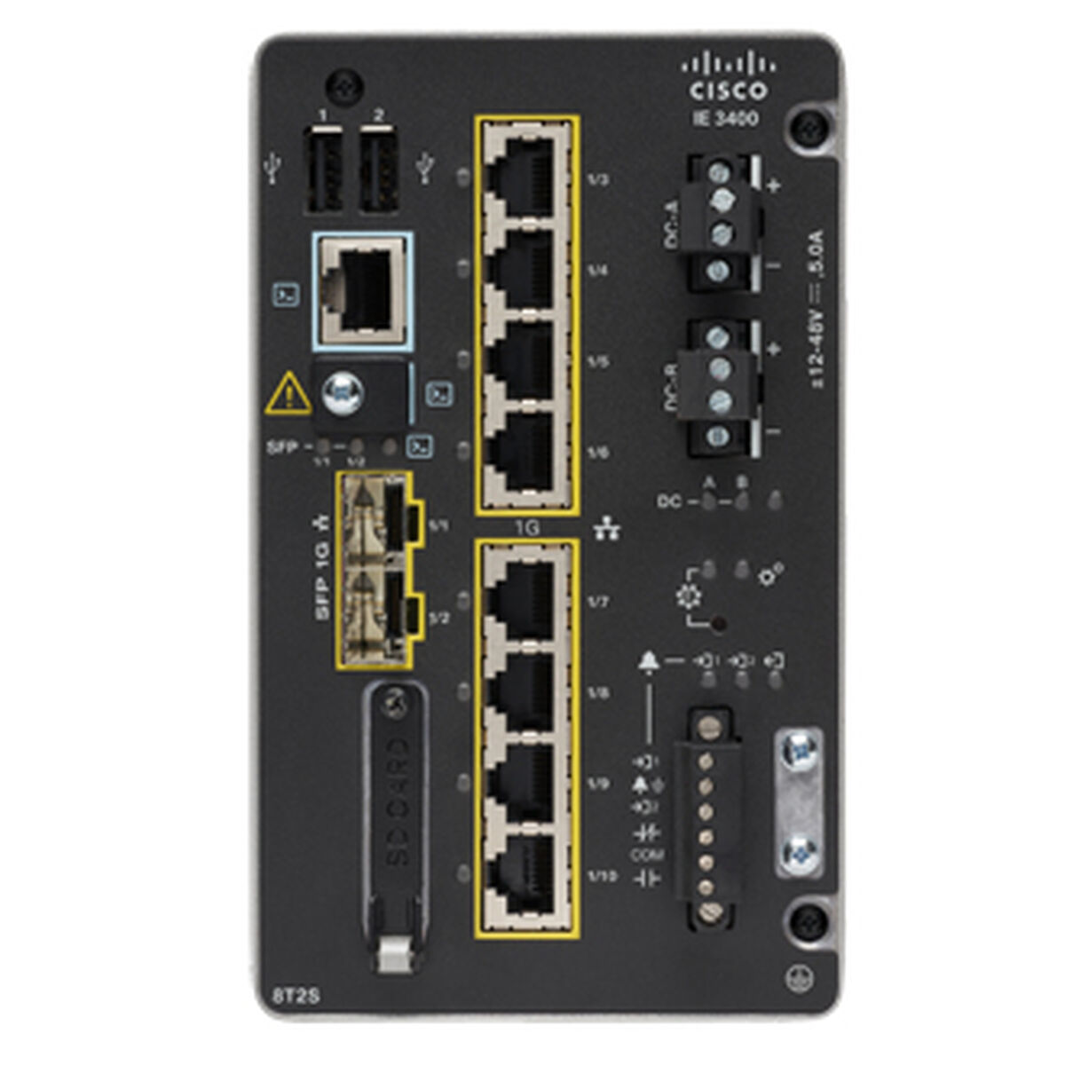 Komutatorius CISCO IE-3400-8T2S-E