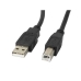 USB 2.0 A to USB B Cable Lanberg 480 Mb/s Black