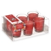 Set de Velas Perfumadas 16 x 6,5 x 11 cm (12 Unidades) Vaso Frutos rojos