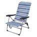 Chaise de Plage Colorbaby 62601 Bleu/Blanc Aluminium 61 x 50 x 85 cm Blanc Blue marine (61 x 50 x 85 cm)