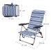 Beach Chair Colorbaby 62601 Blue/White Aluminium 61 x 50 x 85 cm White Navy Blue (61 x 50 x 85 cm)