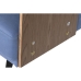 Izvelkams dīvāns DKD Home Decor Melns Zils Metāls Brūns Poliesters Eikalipta koksne (203 x 87 x 81 cm)