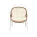 Galda komplekts ar 3 krēsliem Home ESPRIT Balts Melns Bēšs Metāls Stikls sintētiska rotangpalma 130 x 76 x 83 cm