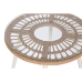 Set Stol i 2 Stolice Home ESPRIT Bijela Bež Siva Metal Kristal sintetički ratan 55 x 55 x 47 cm