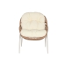 Tafelset met 2 fauteuils Home ESPRIT Wit Beige Grijs Metaal Kristal Synthetische rotan 55 x 55 x 47 cm