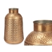 Váza Zlatá Kov 22,5 x 39,5 x 22,5 cm (4 kusů) S reliéfem
