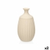 Vase Beige Keramikk 21 x 39 x 21 cm (2 enheter) Striper