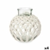 Vase Weiß Stoff Glas 25 x 26,5 x 25 cm (4 Stück) Makramee