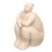 Dekorativ Figur Beige Dolomite 18 x 30 x 19 cm (4 enheter) Dame Sitter