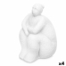 Dekorativ figur Hvid Dolomite 18 x 30 x 19 cm (4 enheder) Dame Siddende