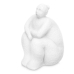 Διακοσμητική Φιγούρα Λευκό Dolomite 18 x 30 x 19 cm (4 Μονάδες) Γυναίκα Καθιστός