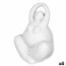 Dekoratív Figura Fehér Dolomite 14 x 18 x 11 cm (6 egység) Hölgy Yoga