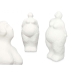 Dekoratív Figura Fehér Dolomite 14 x 34 x 12 cm (6 egység) Hölgy Álló