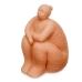 Figurka Dekoracyjna Pomarańczowy Dolomite 18 x 30 x 19 cm (4 Sztuk) Kobieta Na siedząco