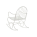 Sedia a Dondolo Home ESPRIT Bianco Metallo 60 x 90 x 96,5 cm