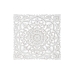 Декорация за стена DKD Home Decor Бял Mandala Индианец Завършек със състаряващо покритие Гранитогрес 90 x 4 x 90 cm